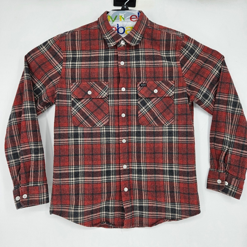 Brixton Shirt‎ Mens Medium Button Up Flannel Plaid Casual Preppy Long Sleeve